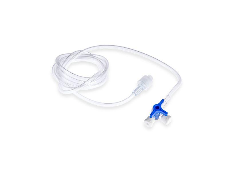 Краник 3-ходовий з подовжувачем 150см MEDICARE, без фталатів